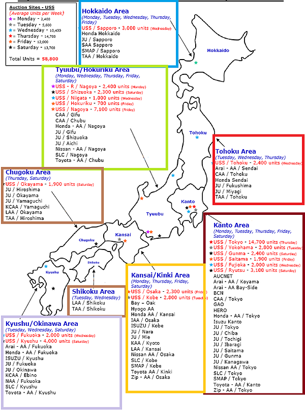 Map auction locations